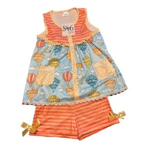 NWT 806 Girl Two Piece Hot Air Balloon Set